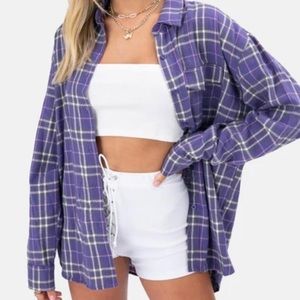 Adika Purple Flannel